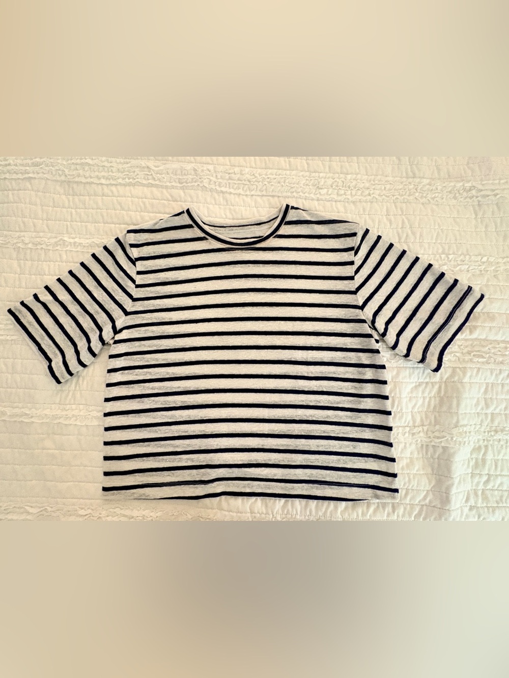 Universal Thread Kids Short Sleeve Striped Tee - White & Black